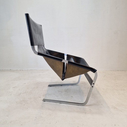 Chaise vintage modèle F444 en métal par Pierre Paulin pour Artifort, 1960