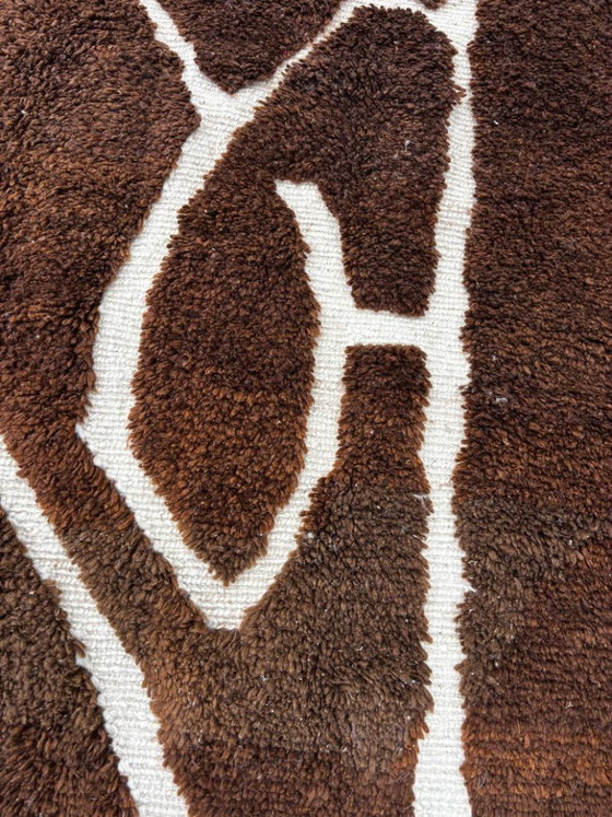 Image 1 of Moderner Berberteppich aus Marokko, 3 x 2 m, handgeknüpfter Wollteppich – Luxus-Beni-Ouarain-Teppich