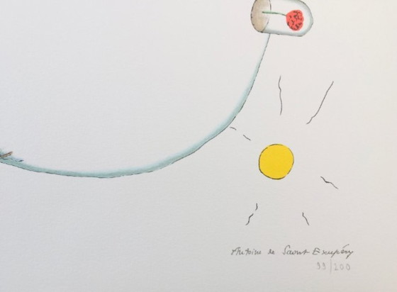 Image 1 of SAINT-EXUPERY, ' De kleine prins '. Gesigneerd lithografie