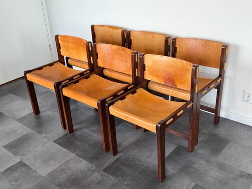 Vintage Brutalisme Stühle 6x