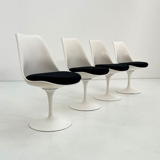Set of 4 Swivel Tulip Dining Chairs by Eero Saarinen for Knoll, 1970s
