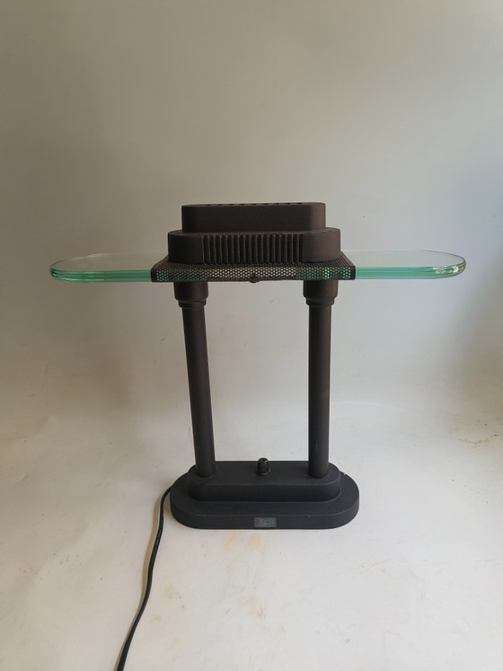 SMC Boxford Bankers Desk Lamp By Robert Sonnemans – Glass, Metal (photo 2 of 14)