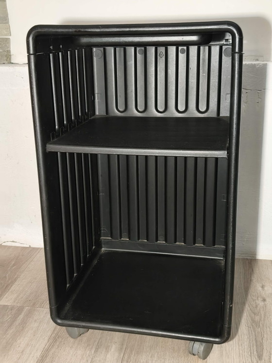 Desserte roulante Didrik par K&M Hagberg pour Ikea 2002, Meubles de rangement pour bureau, Plastique, Noir (photo 3 sur 12)