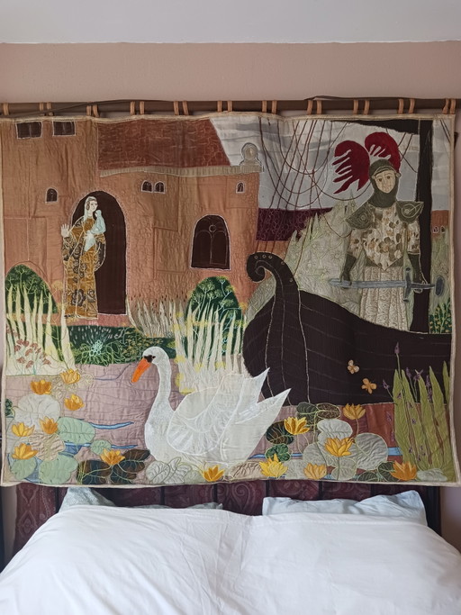 Vintage Patchwork Wall Hanging – wanddecoratie, Textile, Velvet (photo 2 of 15)