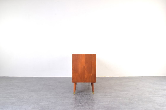 Image 1 of Handbemaltes Mid-Century Op-Art Sideboard von Sven Andersen Møbelfabrikk, 1960er Jahre.