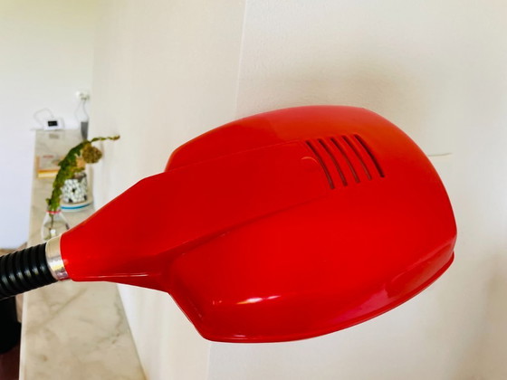Image 1 of Retro futuristische rote Goosenck Schreibtischlampe aus der UdSSR, 1980er