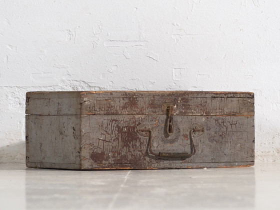 Cassa antica con patina grigia (c.1920) #76 – Armadi contenitori, Rustic (photo 15 of 21)
