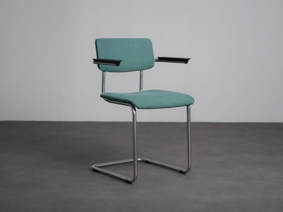 Set of 3 Modernist Cantilever Armchairs, Netherlands, 1990s, Dining chairs, Wool, Grey (photo 2 of 10)