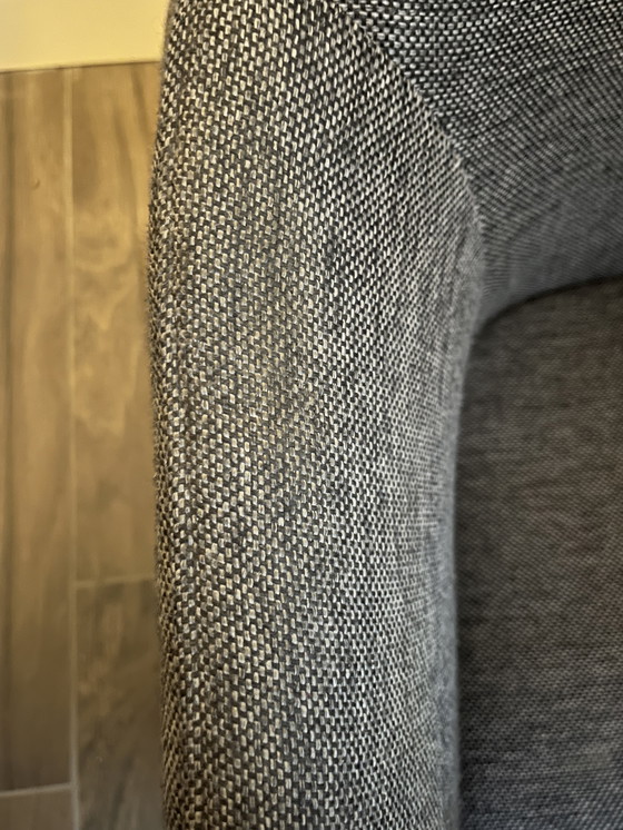 Image 1 of Stoel metaal zwart met donkergrijs blad