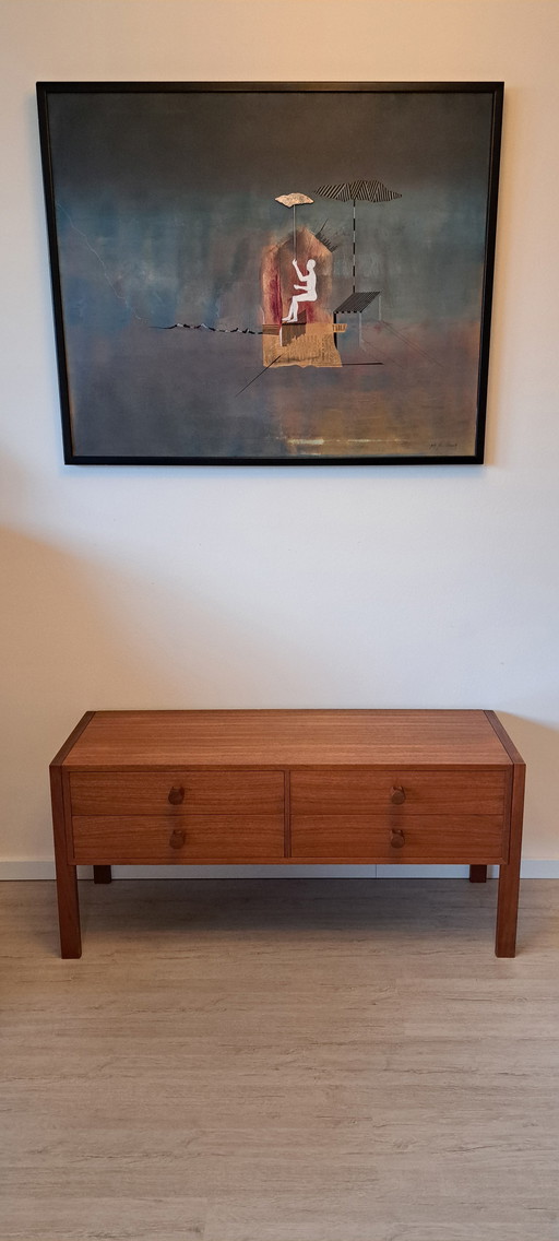 Origineel Aksel Kjersgaard teakhouten dressoir nr. 480 O.D. Møbler, Denemarken, ca 1960