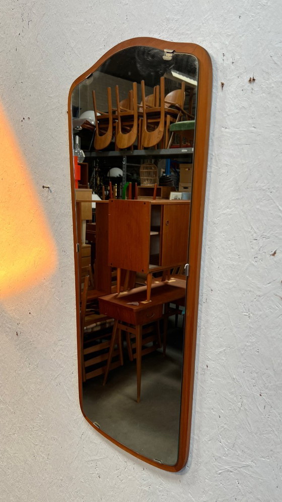 Vintage Rectangular Mirror, Teak, Sweden 1960s – Wood, Glass (photo 5 of 12)