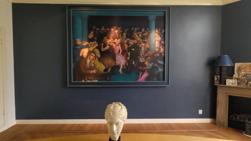 Museaal Statement Piece: XL Schilderij Hieron Pessers (220 cm)