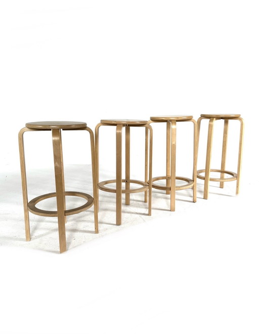 Set of 4 vintage olywood bar stools '80s