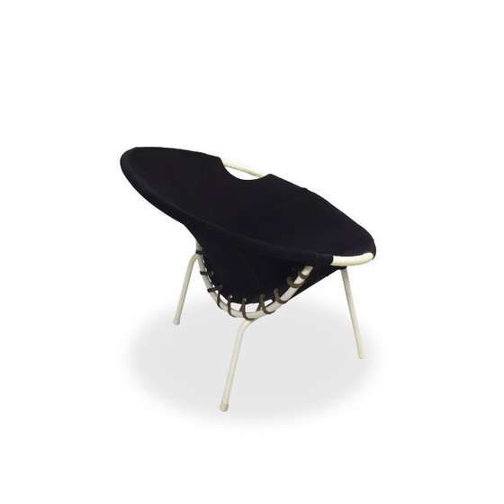 Image 1 of Sedia Balloon Lusch & Co | Poltrona vintage anni '60 in pelle scamosciata - pelle