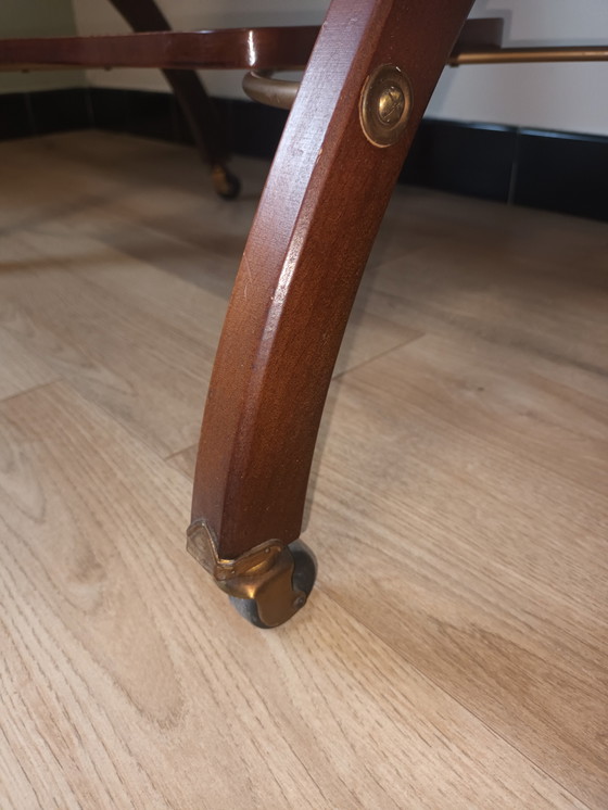 Image 1 of Vintage side table on wheels