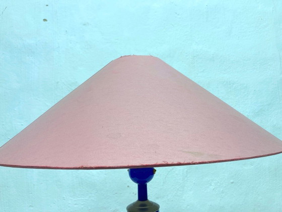 Image 1 of Lampada da tavolo in vetro dipinto di design Eisch anni '80-'90, firmata