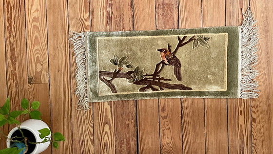 Image 1 of Vintage zijden vogelkleed - 75x28cm