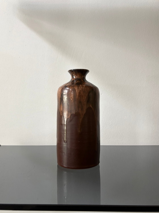 Vintage keramische vaas met druipglazuur – Vazen, Ceramic (photo 2 of 4)