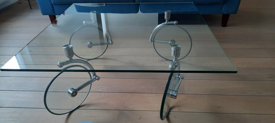 Image 1 of Glass coffee table 'Wheels' by Kare-design