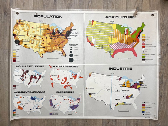 Mappa Scolastica Vintage The United States MDI 1987 – Stampe artistiche (photo 5 of 8)