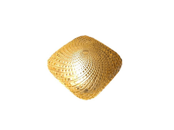 Image 1 of Glashutte Limburg - Tynell stijl - plafonniere - amber - 3e kwart 20e eeuw