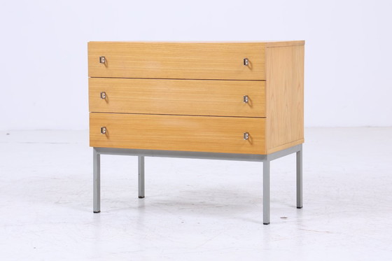 Image 1 of Mini cassettiera vintage degli anni '60 | Cassettiera del Medio Secolo | Contenitore retrò in legno #06-61