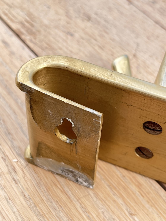 Image 1 of Kleiderständer aus goldfarbenem Aluminium