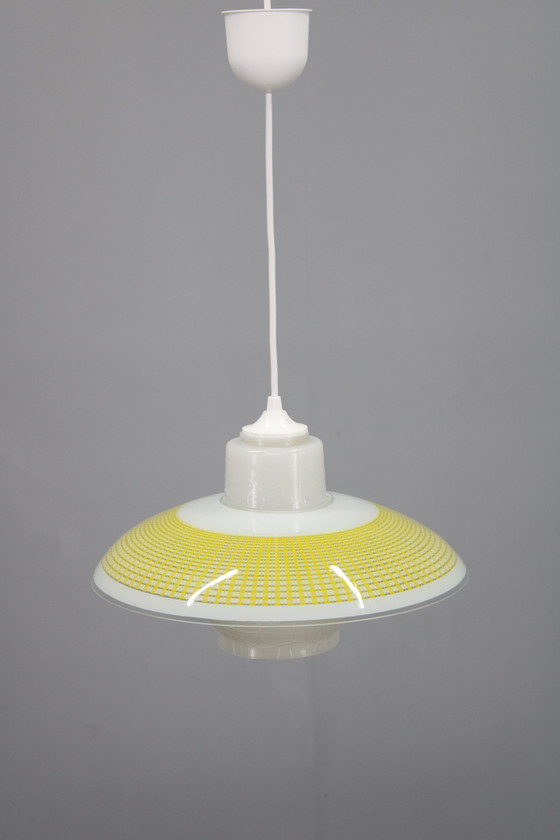 Image 1 of Lampada a sospensione in vetro anni '70, Cecoslovacchia