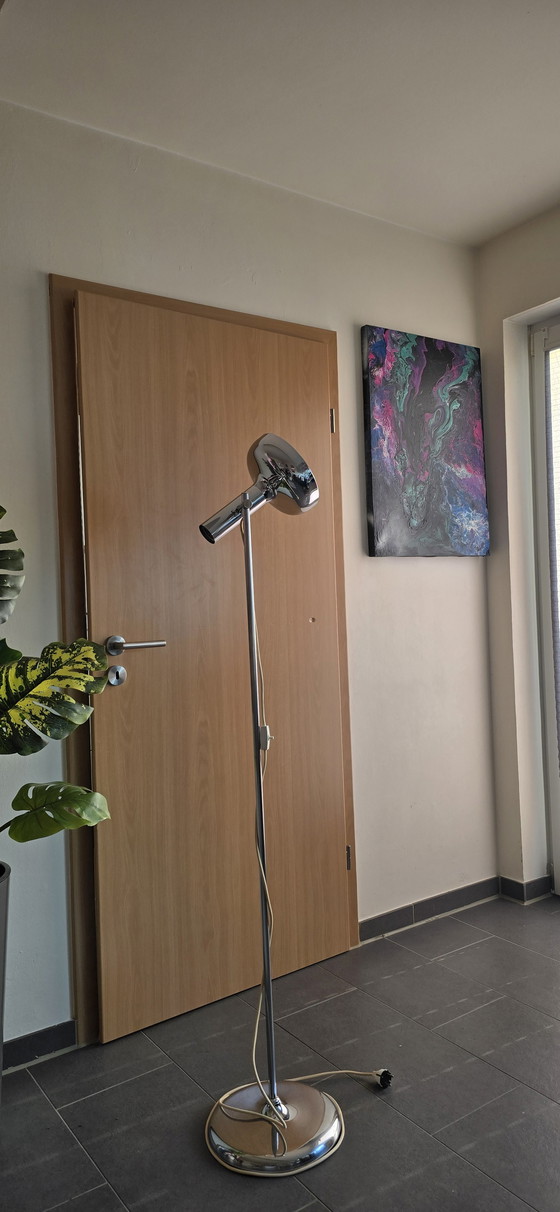 Image 1 of Space Age floor lamp Koch & Lowy Design classic Tulip chrome