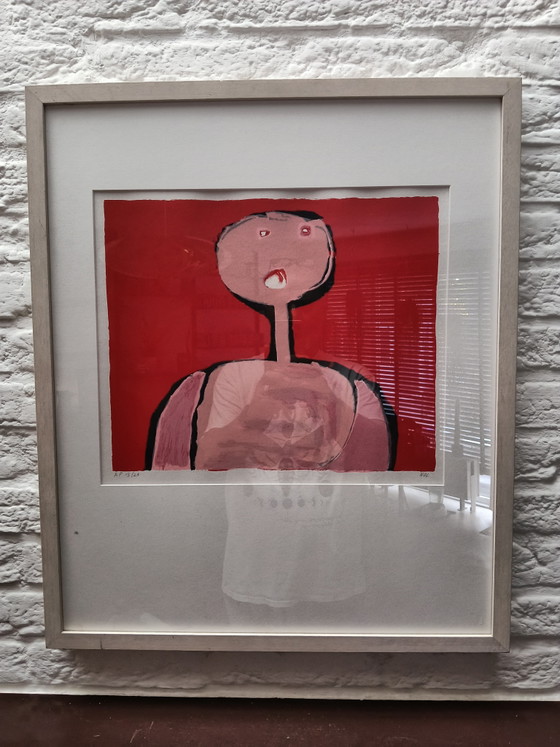 Lithographie Nol Vonk art brut – Lithographies et sérigraphies, Glass, Paper (photo 2 of 7)