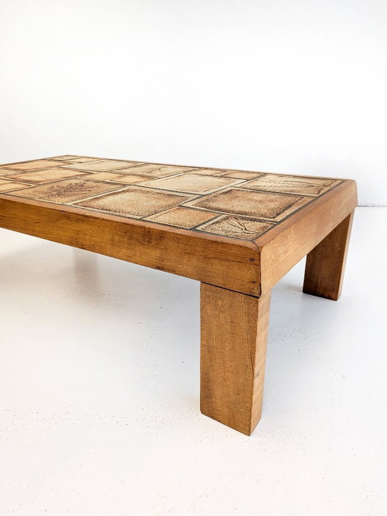 Tavolino da caffè con piastrelle in ceramica, anni '60 – Tavolini da caffè, Wood (photo 3 of 6)