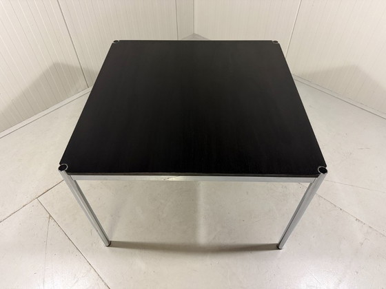 USM Haller Esstisch Fritz Haller 1980er Jahre – Esstische, Chrome, Wood (photo 3 of 20)