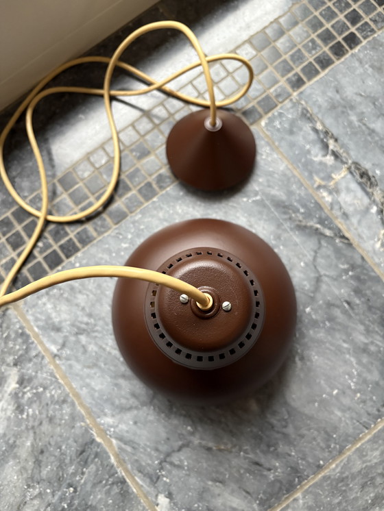 Image 1 of Suspension vintage Philips années 1950/60 (marron, grand modèle)