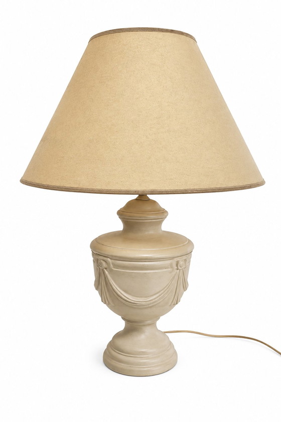 Lamp met reliëf – Tafellampen, Ceramic, Textile (photo 5 of 5)