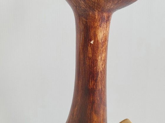 Image 1 of BOUTEILLE DE LIQUEUR VINTAGE 1950 CHAT CHATS CERAMIQUE 50S NOYAU DE POISSY