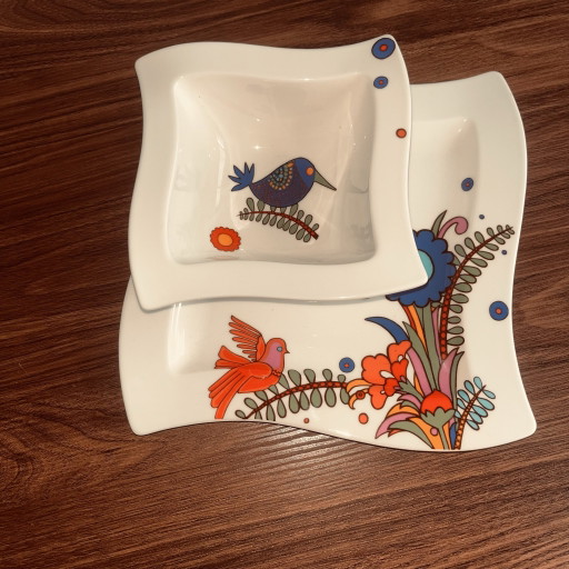Villeroy & Boch New Wave Acapulco bowl and plate duo