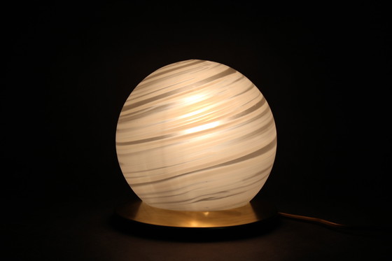 Image 1 of 1980s Italian Globe Glass Table Lamp