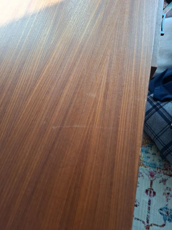 Simpla Lux Mid-Century Lowboard/Kindersekretär/Schminktisch. – Sideboard, Holz, Eisen (photo 9 of 11)