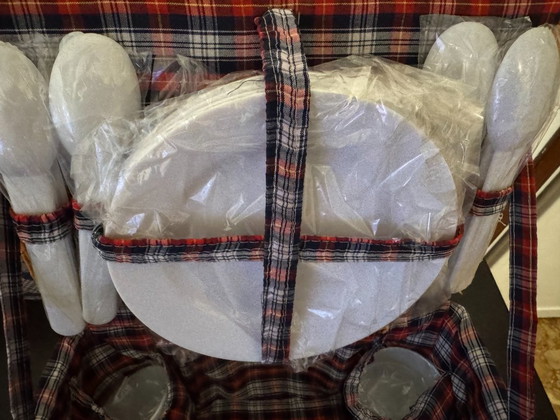 Image 1 of Picknickkorb aus Weide aus den 1980er Jahren für vier Personen