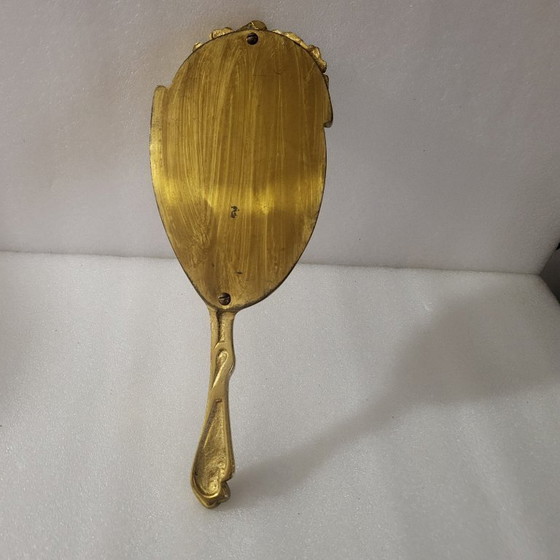 Image 1 of Espejo de mano Art Nouveau, bronce, alrededor de 1900