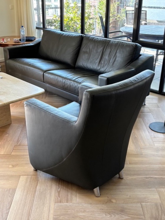 Image 1 of Canapé et fauteuil Leolux 2,5 places