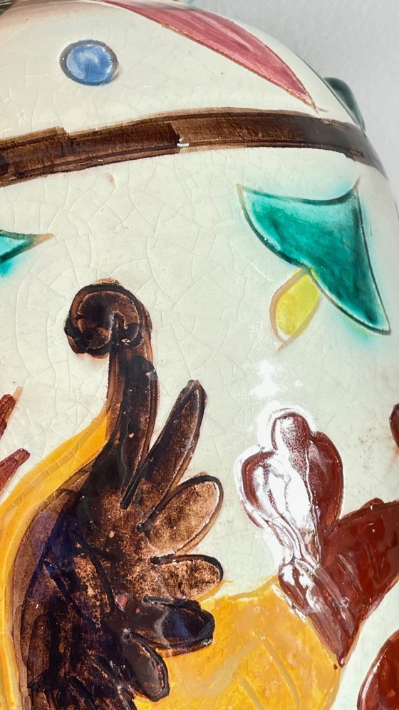 Image 1 of Vintage Italy VASES DRAGON Pattern