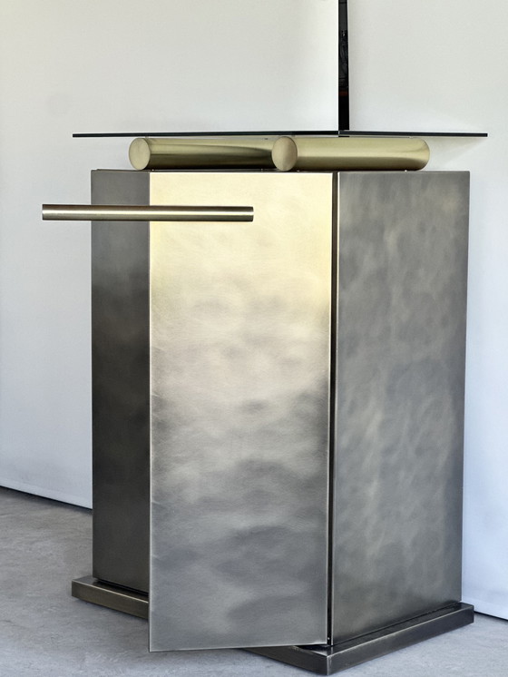 Image 1 of Mobile bar Belgochrom, acciaio inossidabile, anni '80