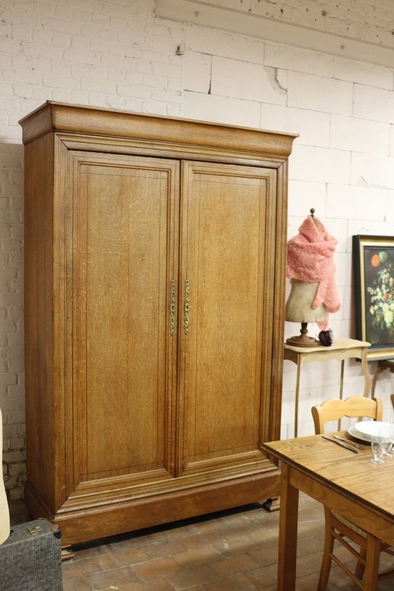 Antieke Linnenkast Louis Philippe-Stijl – Kledingkasten, Wood, Brass (photo 3 of 7)