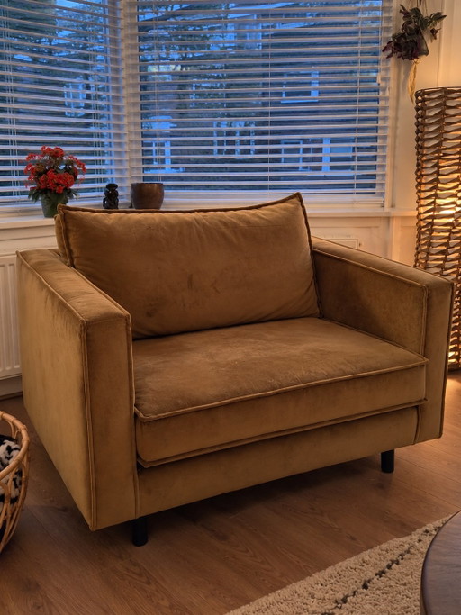 Woood Rodeo Sessel Camel – fauteuils, Velvet, Textile