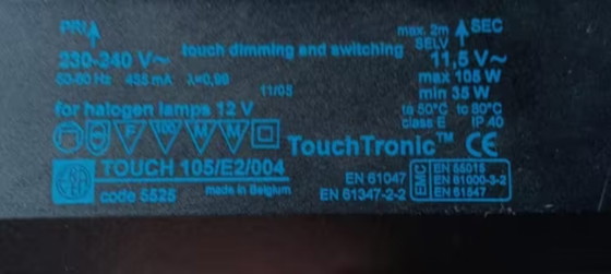 Image 1 of Design hanglamp ´Snake´, 3 kappen, alu & glas, inkoop €1500+