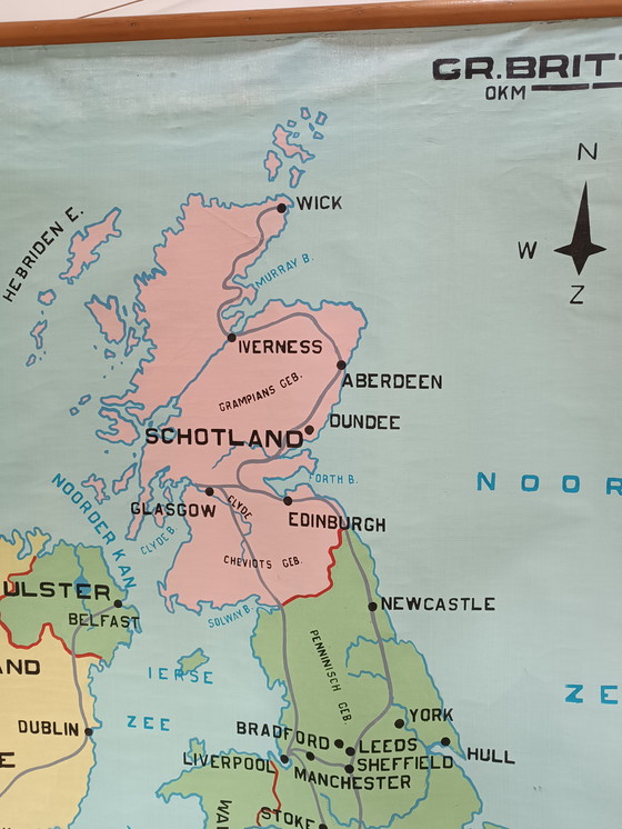 Image 1 of Mappa scolastica d'epoca, Gran Bretagna