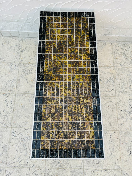 Image 1 of Salontafel in jaren 70-design, metallic keramiek