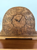 Vintage eikenhouten pendule klok, Art Nouveau ‘73