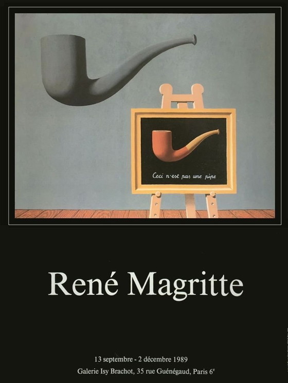 Image 1 of René Magritte Expo 89 - This is not a pipe poster 1989